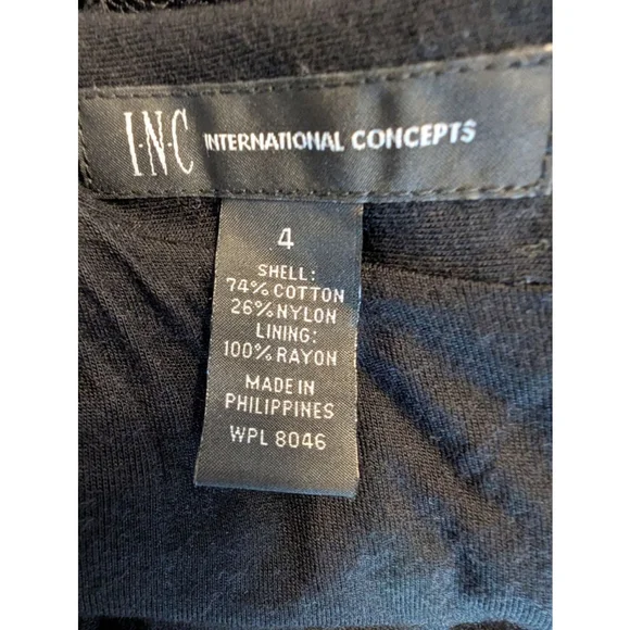 INC Black Lace Strapless Ruffle Top Women's Size 4 Whimsigoth Romantic EUC - Picture 6 of 7